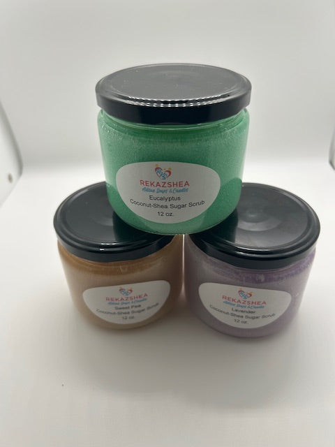 Eucalyptus Coconut-Shea Butter Castile Sugar Scrub