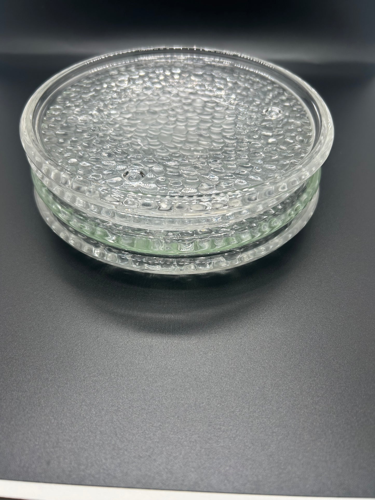 Clear Glass Candle Tray